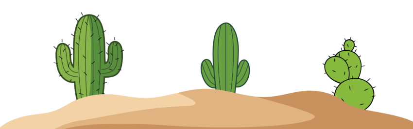 Desert Cactus Landscape PNG Free Download
