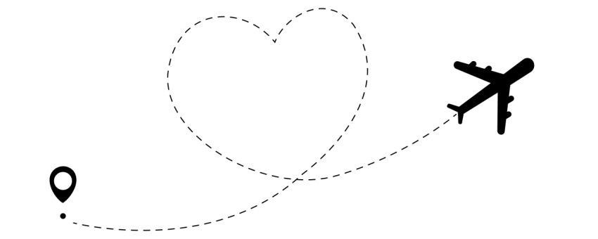 Airplane heart png background