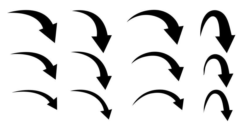 Black arrow transparent background