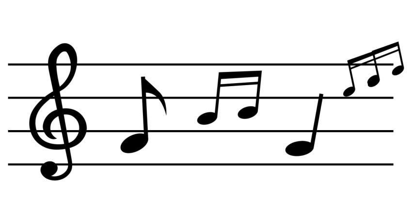 Straight music notes png download