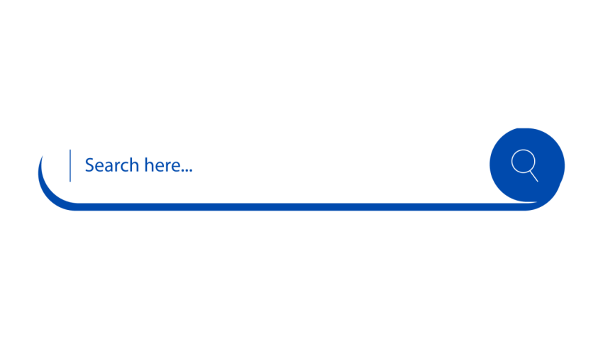 Blue Accent Search Bar PNG