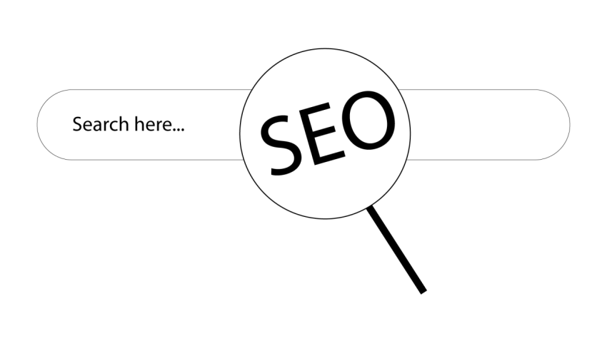 SEO Concept Search Bar Illustration PNG