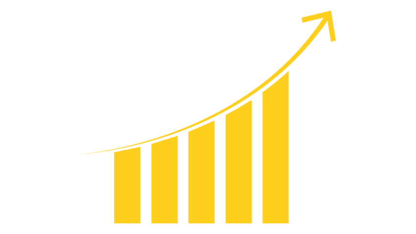 Yellow growth bar png free download