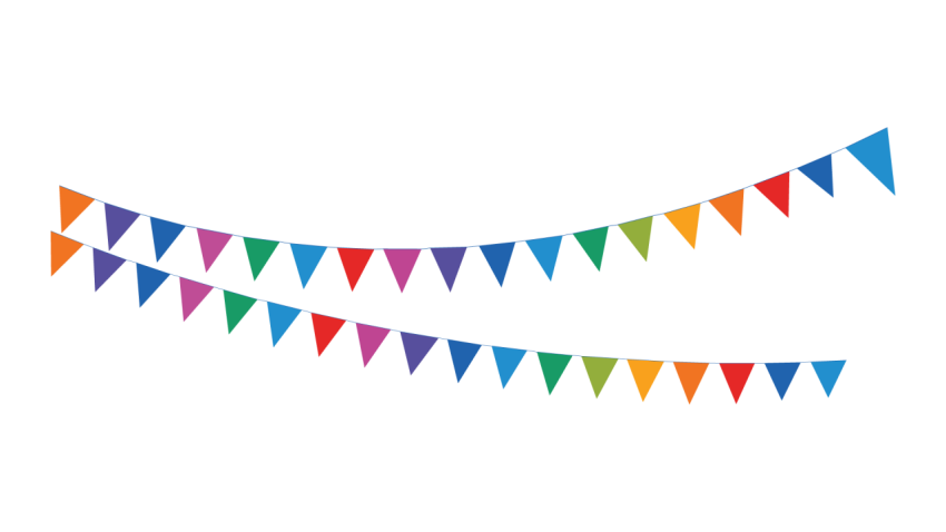 Decorative Festival Bunting Flags PNG Design