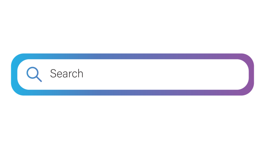 Gradient Rounded Search Bar PNG Transparent