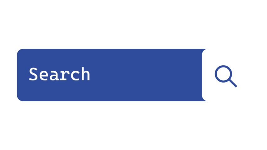 Blue Modern Search Bar Button PNG UI Element