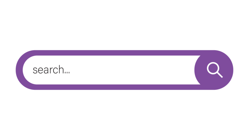 Purple Stylish Search Bar PNG with Icon