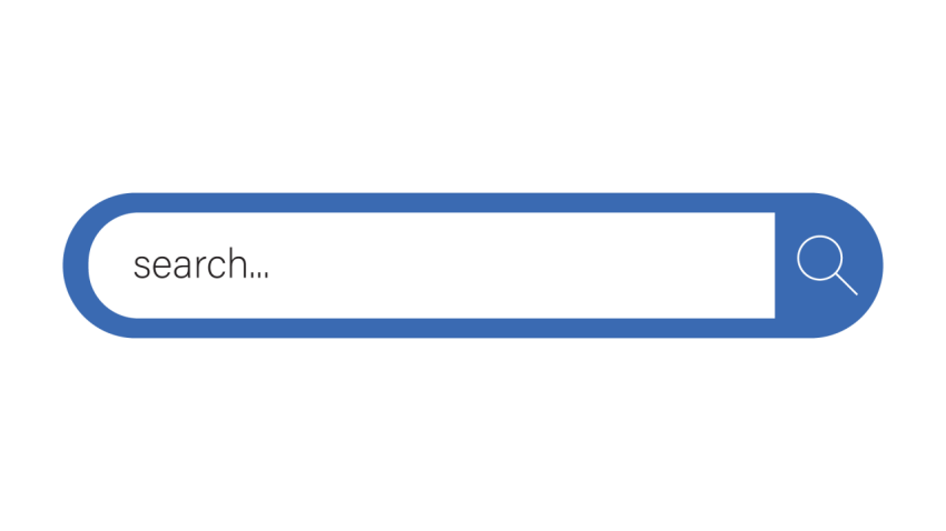 Blue Rounded Search Bar PNG for Web Design