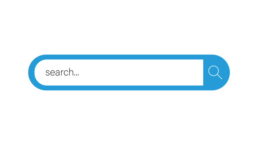 Light Blue Search Bar PNG UI Component