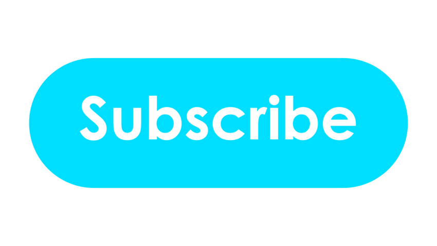 Cyan Subscribe Button PNG Download