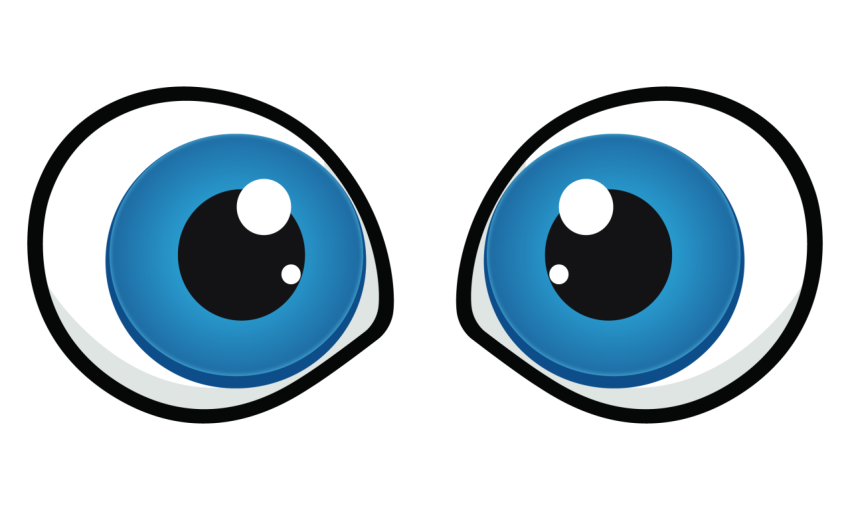 Big Blue Anime Eyes PNG