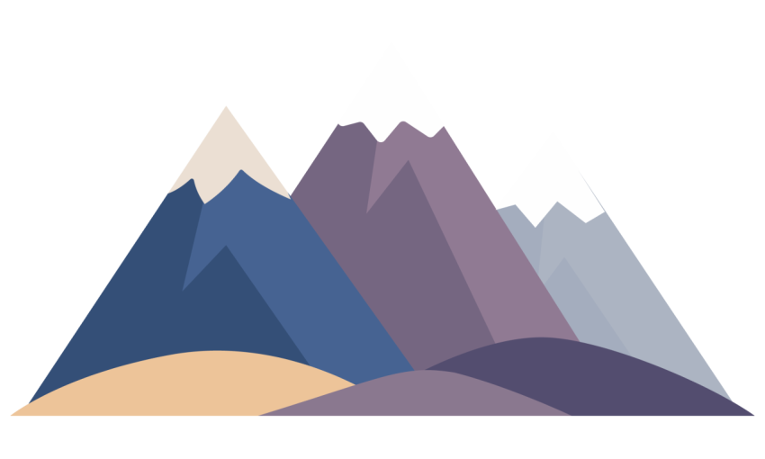 Colorful Mountain Landscape PNG