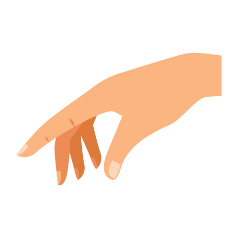 Relaxed Hand Pointing Down Vector PNG