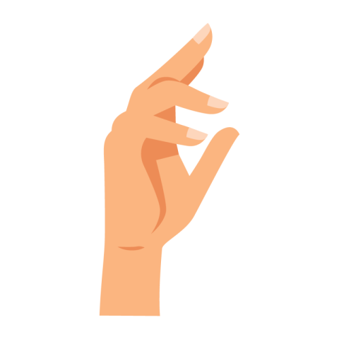 Hand Pinch Gesture Illustration Transparent PNG