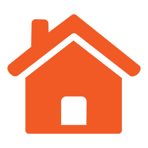 Orange house icon png