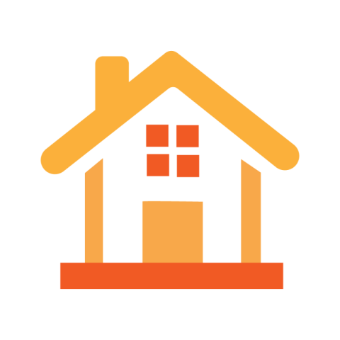Orange house icon png download