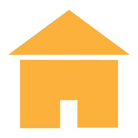Orange house icon png background