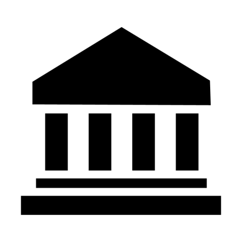 Black and white building icon png transparent