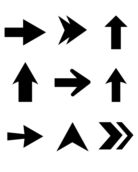 Arrows png set transparent image