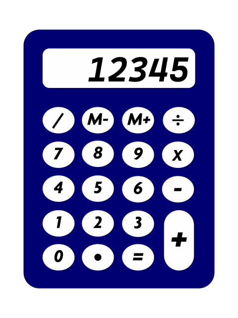 Dark Blue Calculator PNG Icon