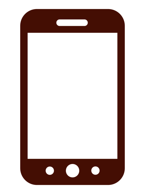 Brown Smartphone Mockup PNG