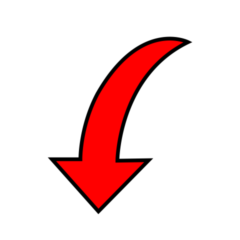 Curved red arrow png transparent background