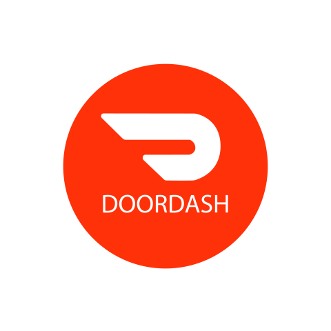 White doordash logo png image free download