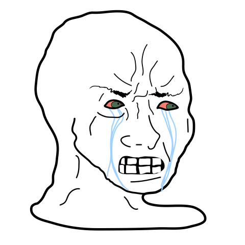 Crying wojak png transparent background