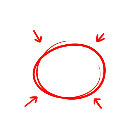 Red circle with four arrow png image