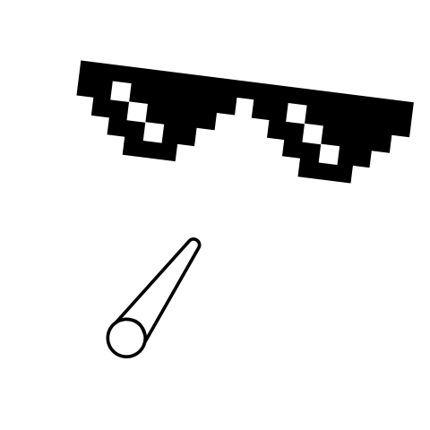 Meme sunglasses png transparent black and white