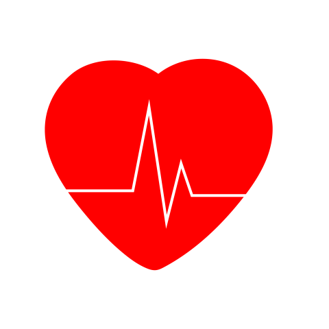 Ecg line clipart with heart png download