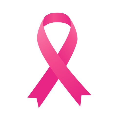 Pink ribbon breast cancer logo png