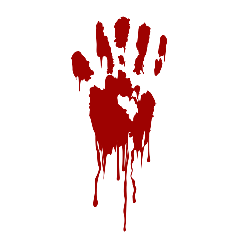 Blood splatter hand png