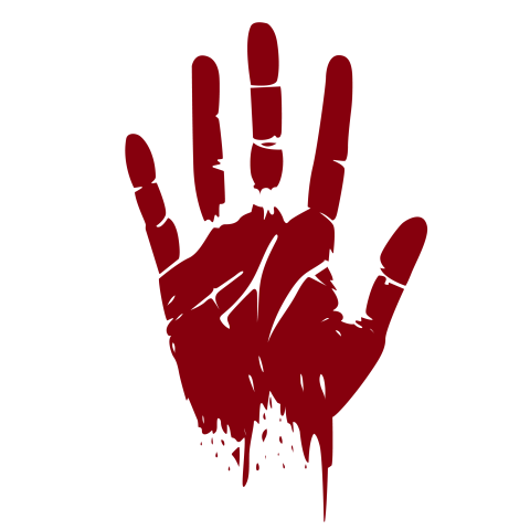 Bloody hand png transparent