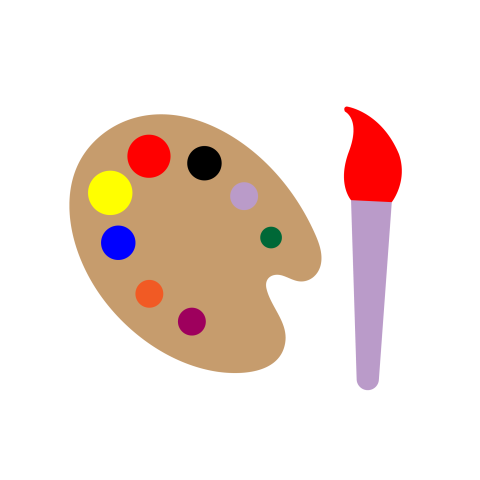 Paint palette vector free download