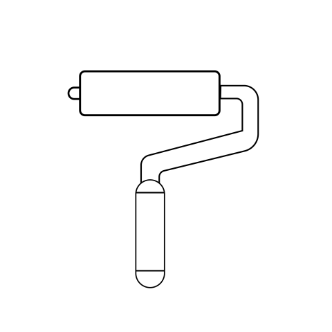 Paint roller vector png