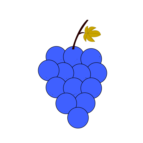 Blue grapes vector png image download