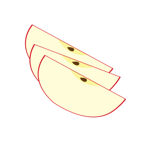 Apple slice illustration png download