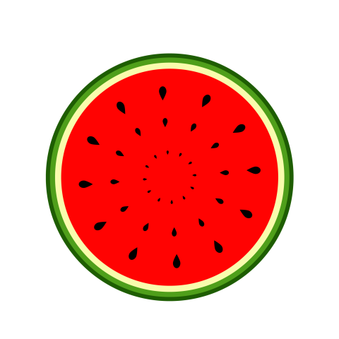 Watermelon round slice png image download