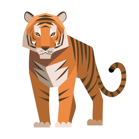 geometric tiger png download