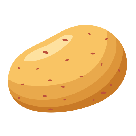 Potato illustration png background