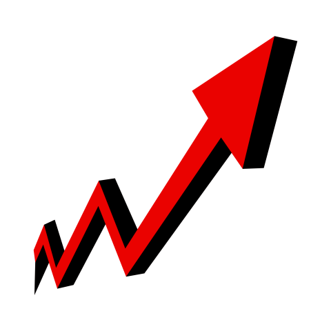 Grow arrow png transparent