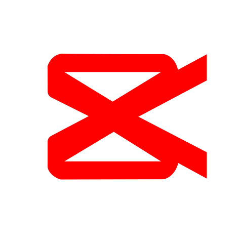 Red capcut logo png image free download