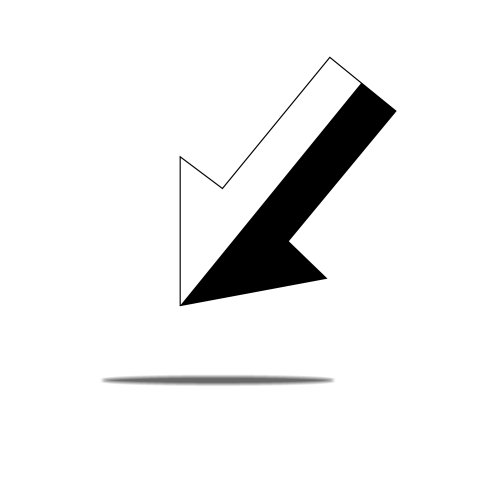 Black and white arrow png image download