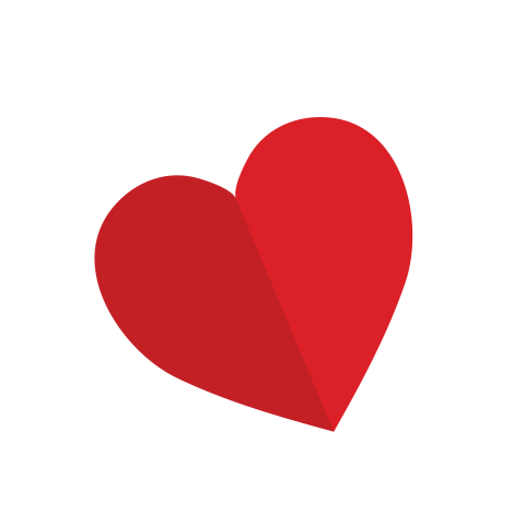 Red heart vector png image free download
