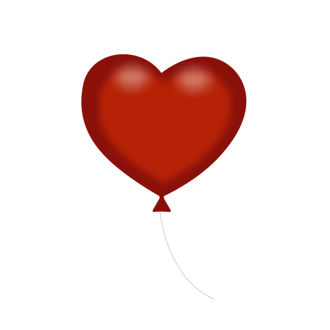 Red heart ballon png image free download