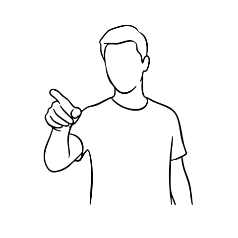 Pointing man image png free download