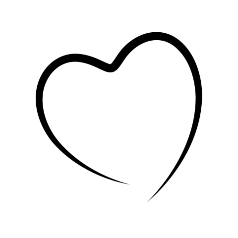 Transparent background black heart png