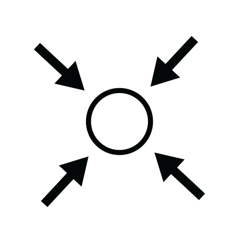 Black circle with four arrow png