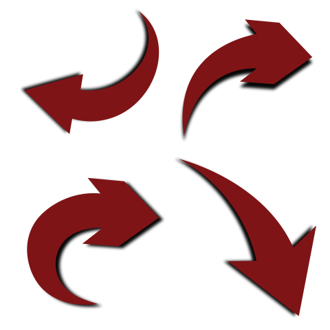 Curved red arrow png image free download